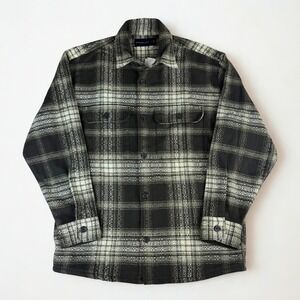 Abercrombie & Fitch Flannel Shirt Jacket Mens M Olive Green Plaid Shacket NWT